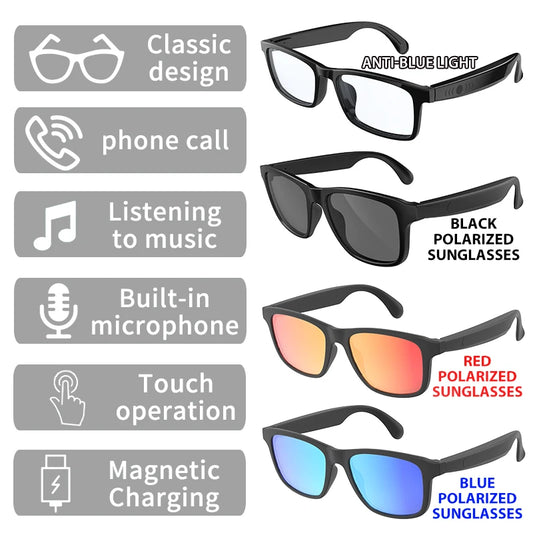 Smart Glasses Bluetooth Hands-Free Talking Music with Speaker