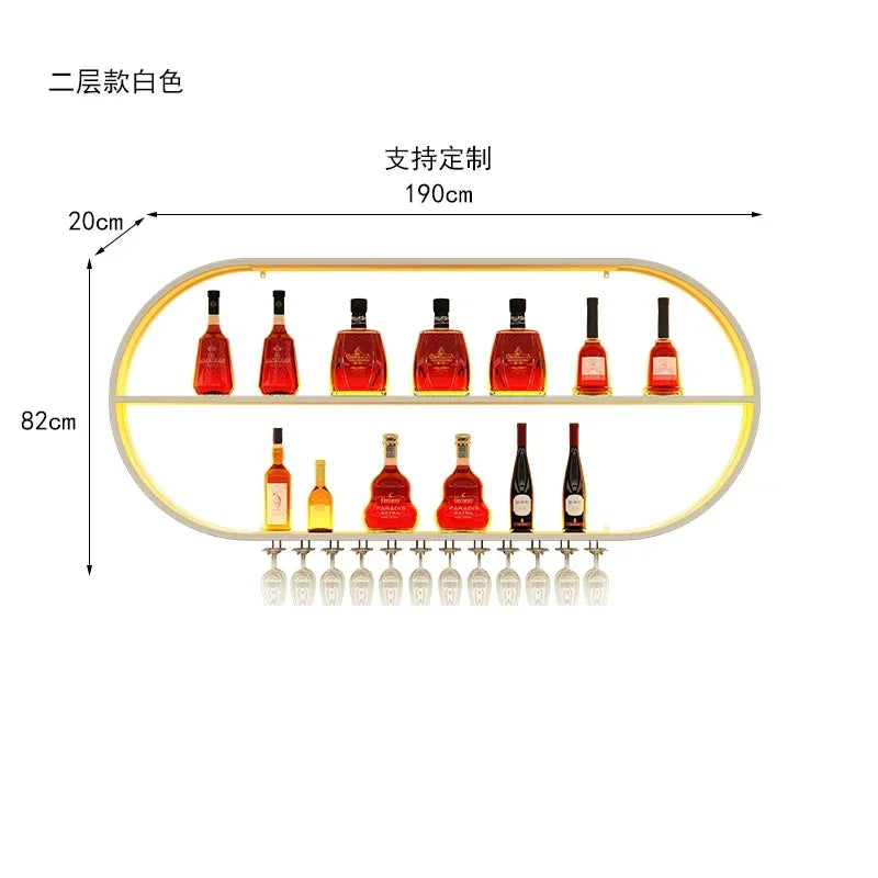 Storage Display Wall Wine Rack Modern Shelf