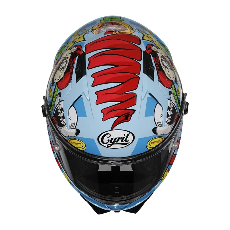 Men Women Full Face Motorcycle Helmet Lightweight