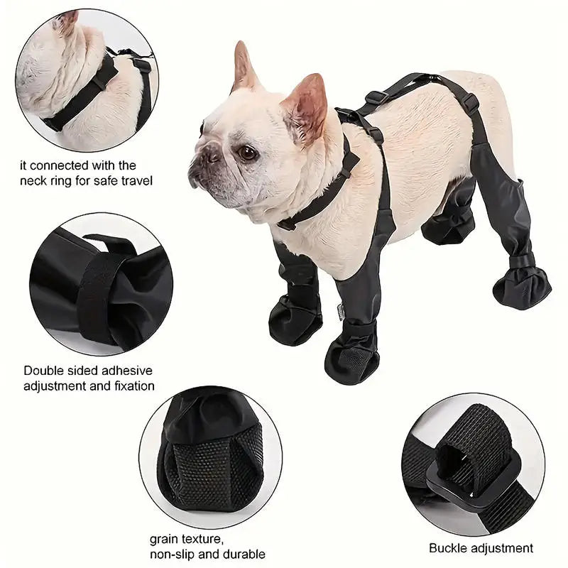 Dog Shoes Waterproof Adjustable Dog Boots