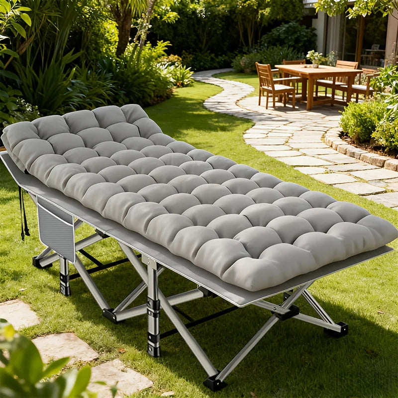 8-Leg Portable Adult Sleeping Cot with Carry Case
