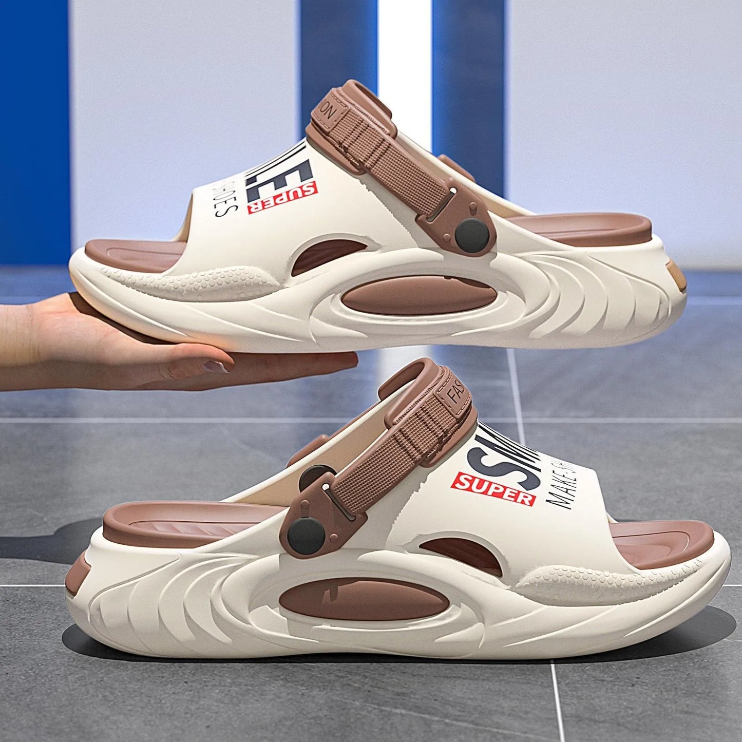 Thick Sole Beach Slides Ultra Light