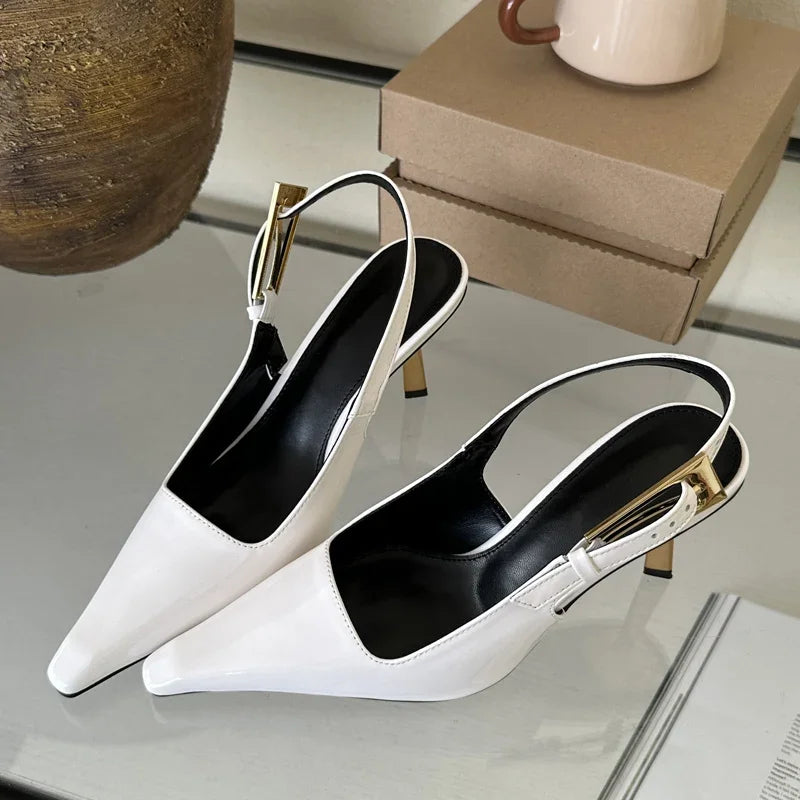 Sexy Pointed Toe Buckle Strap Women Pumps