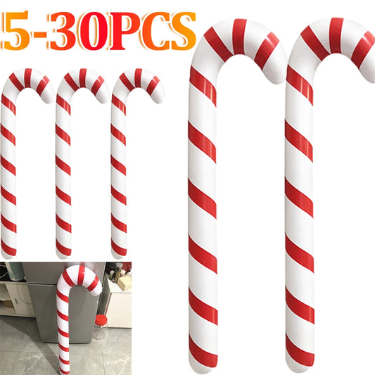 5-30PCS Inflatable Christmas Candy Canes 90CM