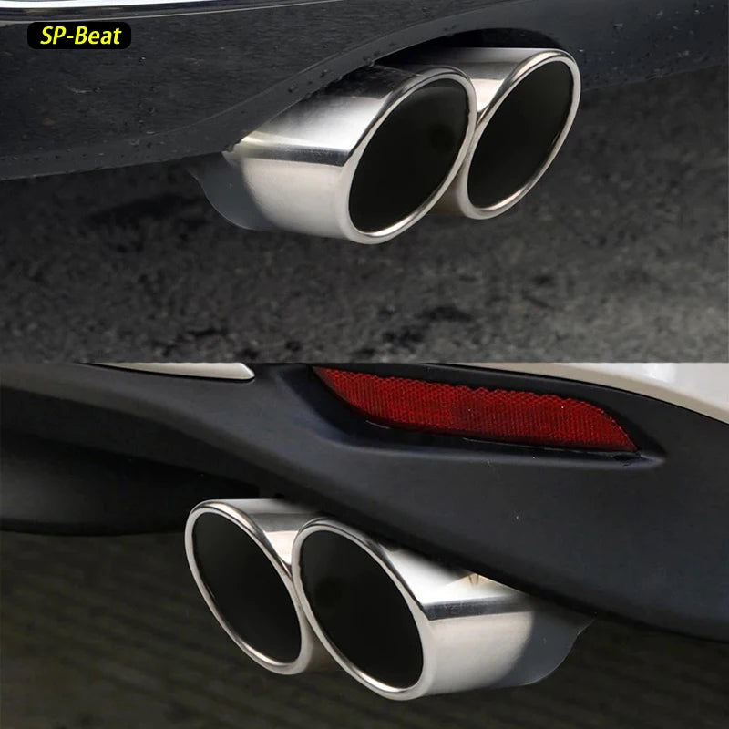 63mm Universal Car Exhaust Muffler Tip Round Stainless Steel