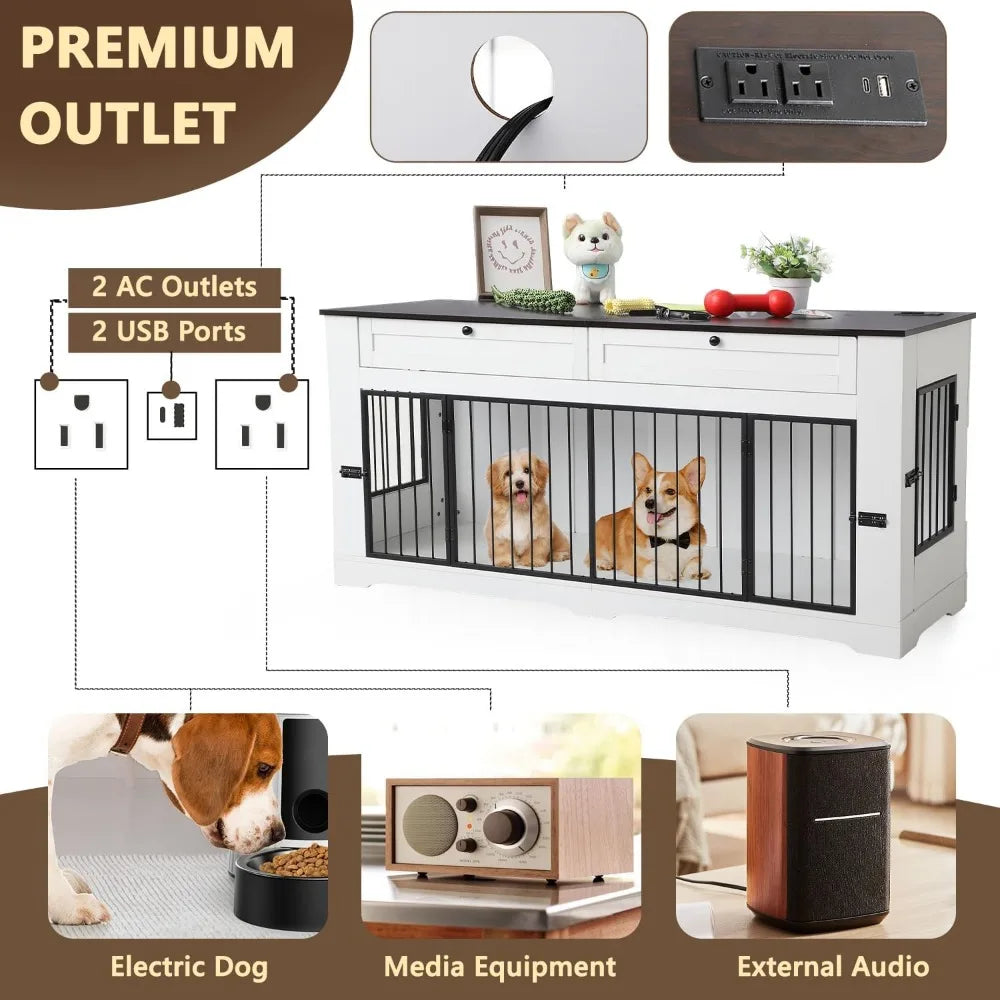Large Furniture-Decorative Heavy Duty Dog Cage Indoor
