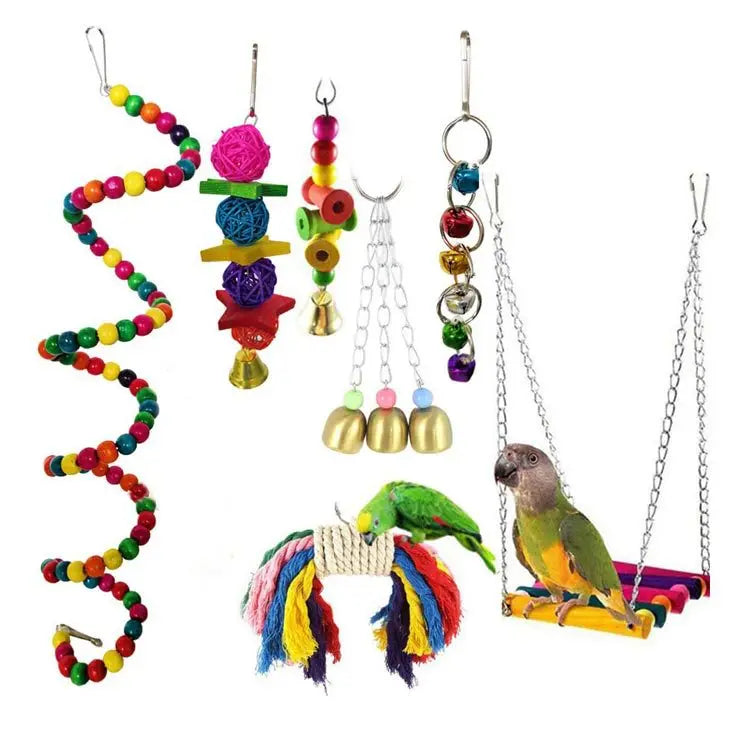 Combination Bird Swing Chewing Training Toys