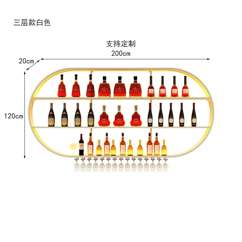 Storage Display Wall Wine Rack Modern Shelf