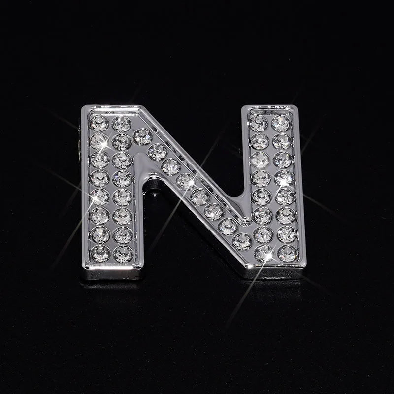 Silver Rhinestone Letters Numbers Car Stickers for Women and Girls
