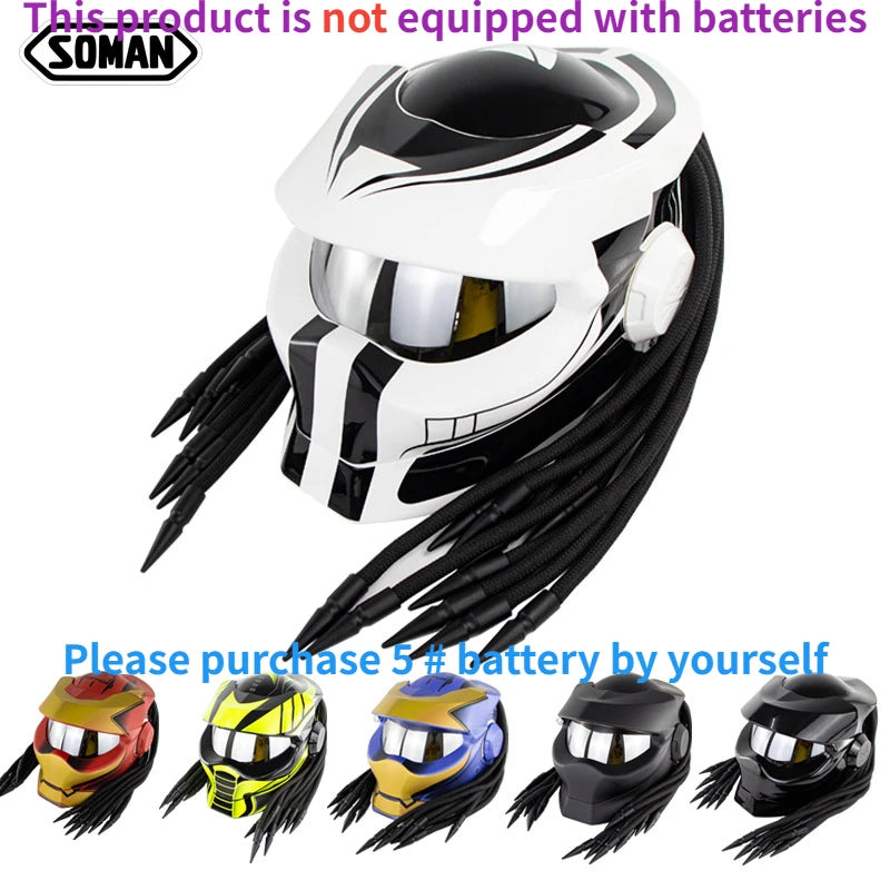 Iron Blooded Warriors Retro Braided Helmet with Laser Light