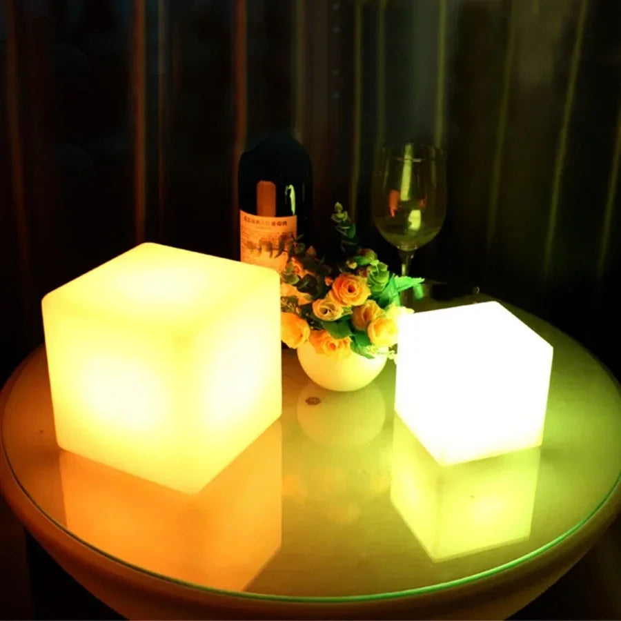 Led Luminescent Cube Square Furniture Chair