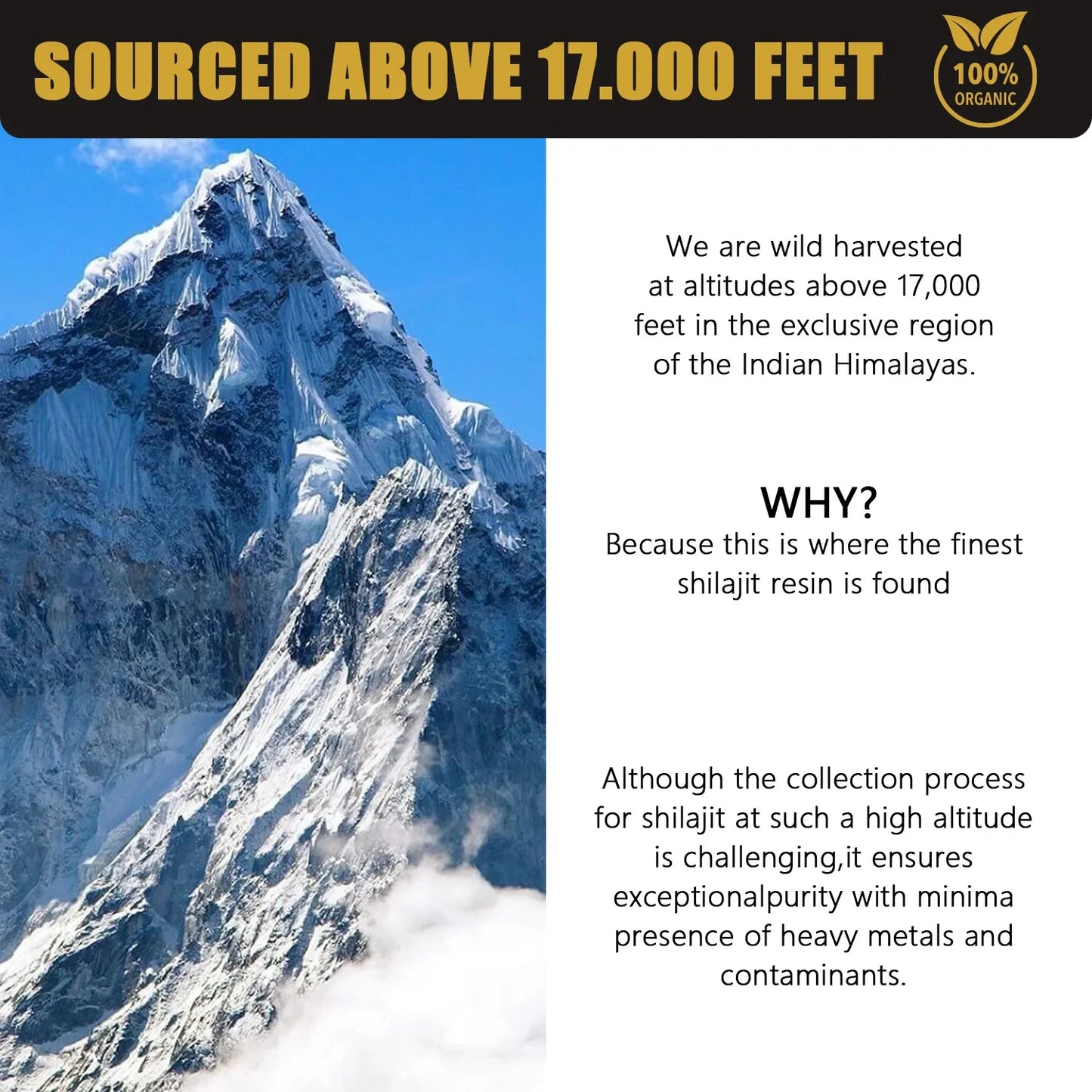 Himalayan 100% Pure Shilajit 85+ Trace Minerals Complex for Energy