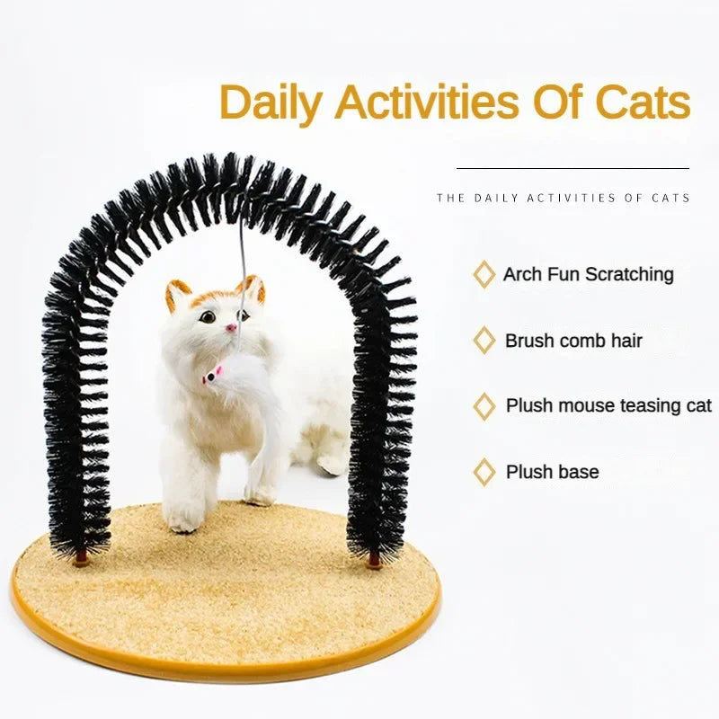 Cat Interactive Toy Arch Self-Grooming Device Pet Brush