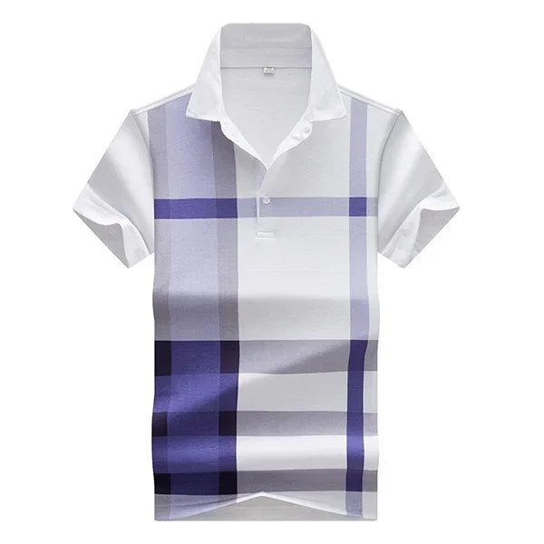 Men's Fashion Casual Stripe Polo Top