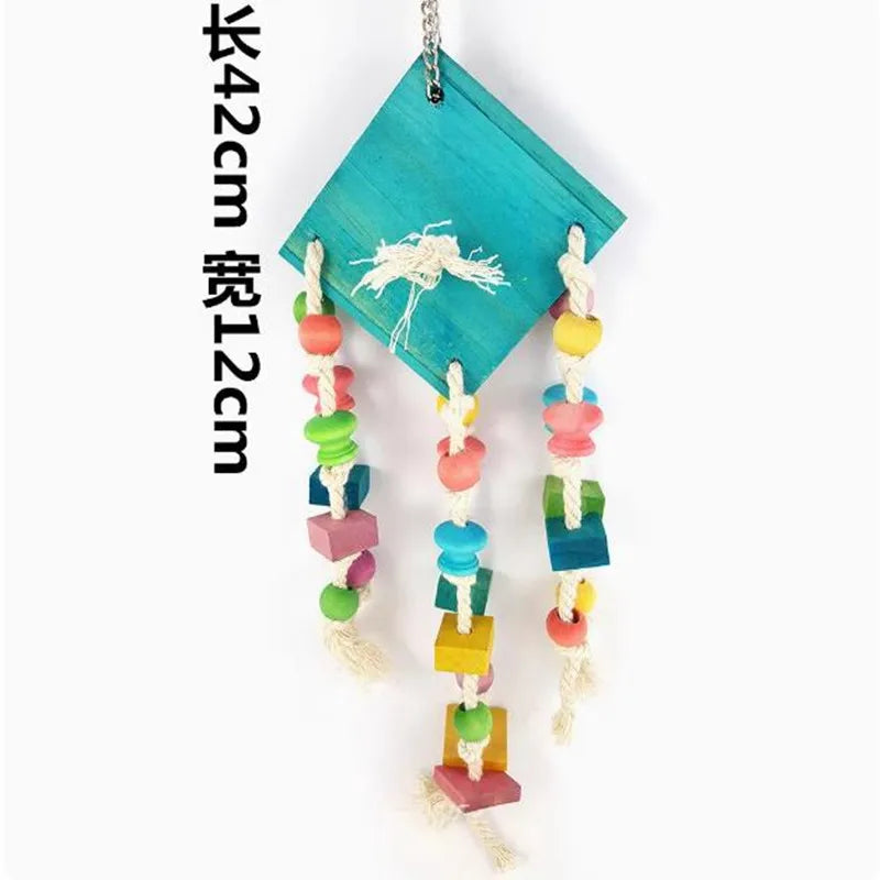 Parrot Grinding Swing Station String Toy