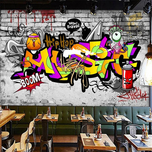 3D Poster Wallpaper Street Graffiti Art