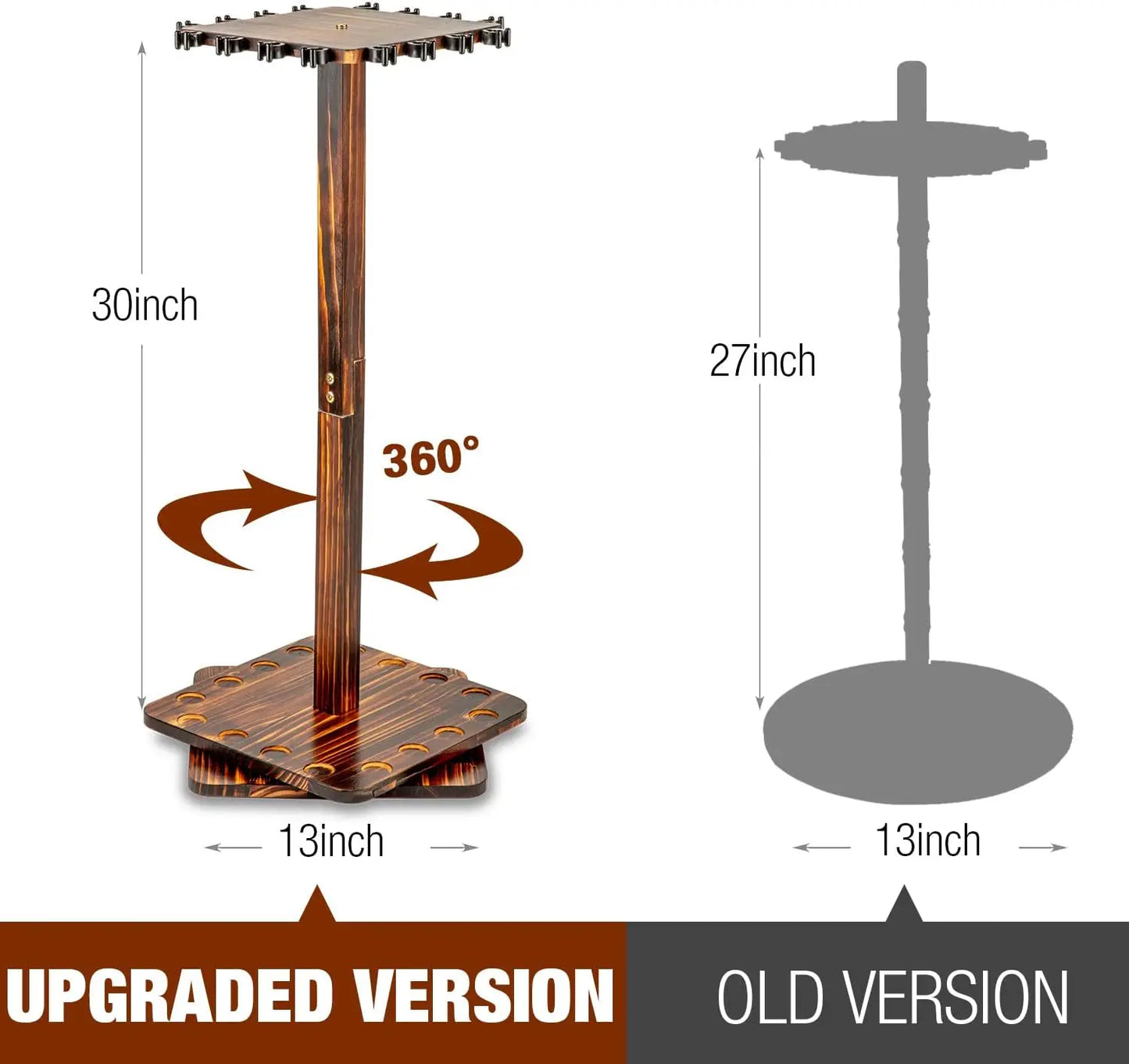 360 Degree Rotating Fishing Pole Rack up to 16 Rods