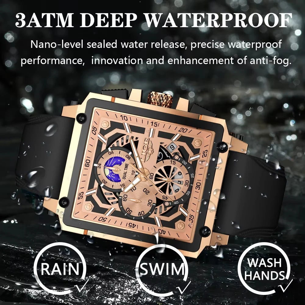 Chronograph Waterproof Square Mans Watch