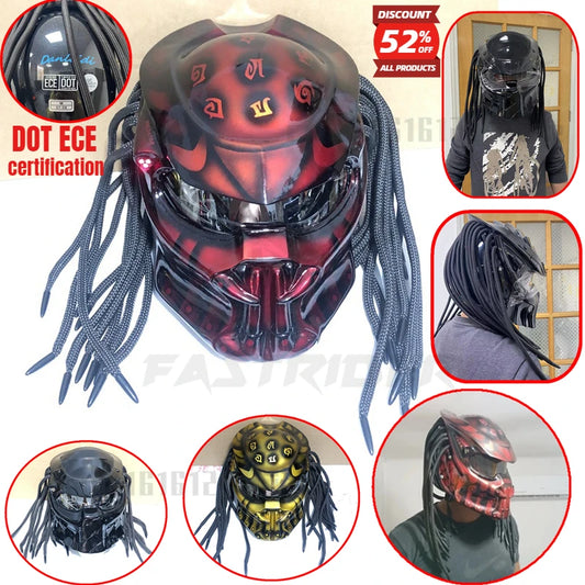 Predator Carbon Fiber Full-face Helmet DOT ECE