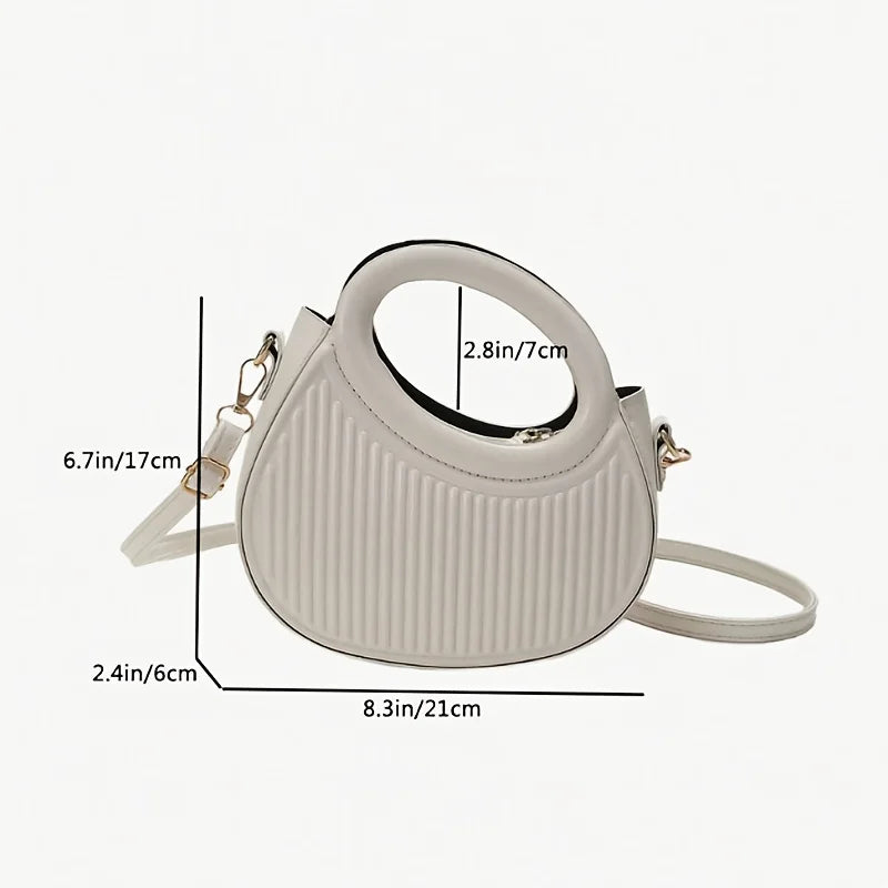 Chic Stripe Design Crossbody Bag