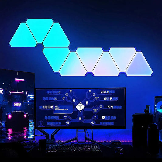 LED Triangular Quantum RGB Wall Lamp Decoration