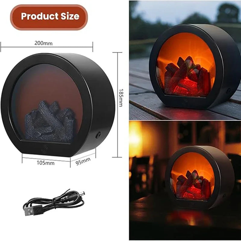 Flameless Portable Fireplace Light