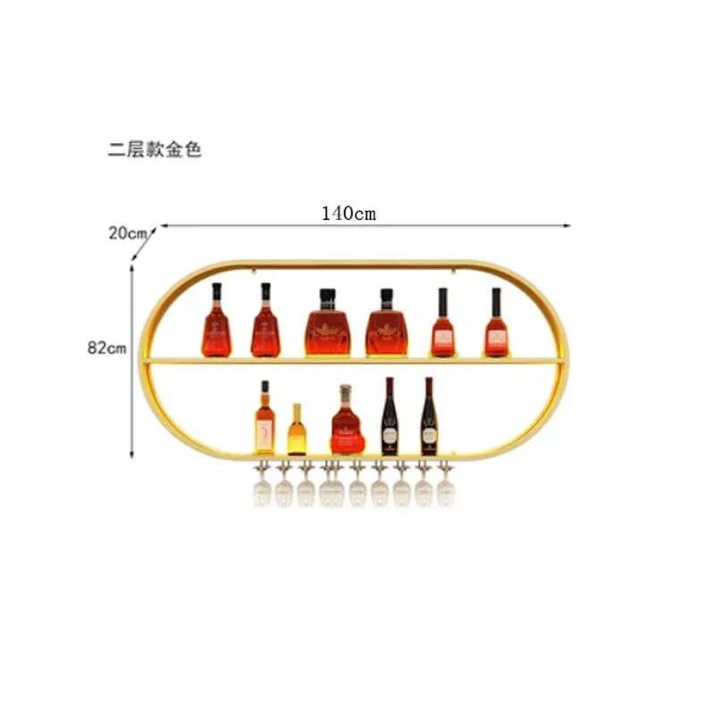Storage Display Wall Wine Rack Modern Shelf