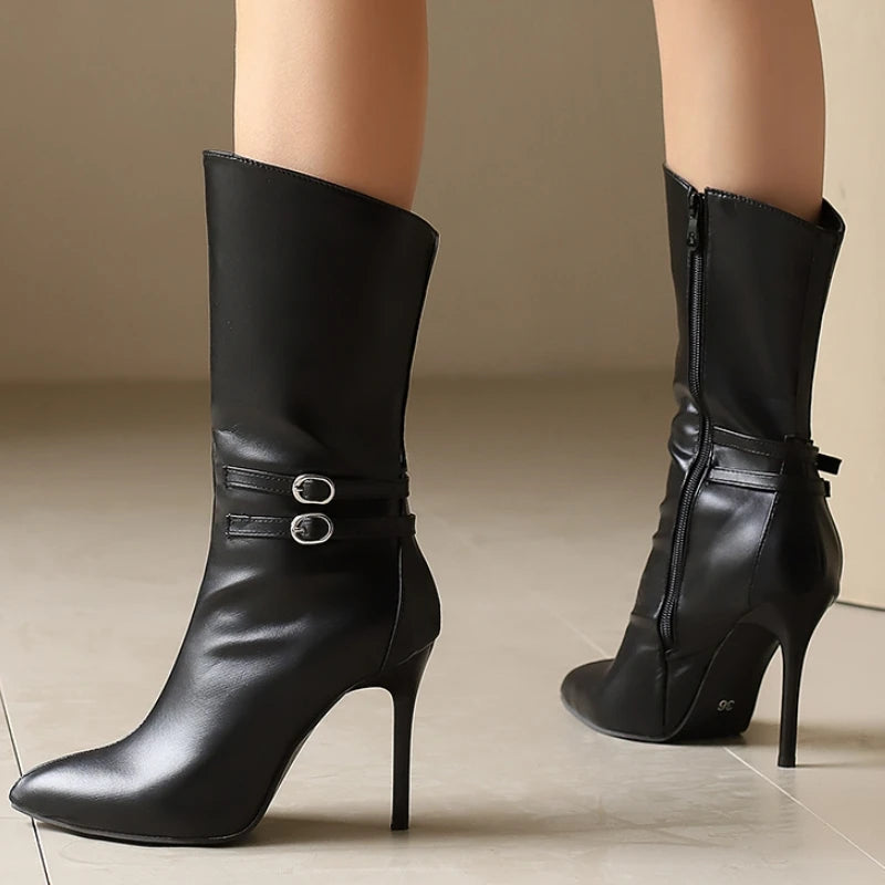 Ankle Boot Sexy Point Toe Fashion Zipper