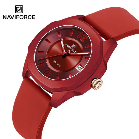 Women Quartz Silicone Strap Waterproof Sport Wristwatch