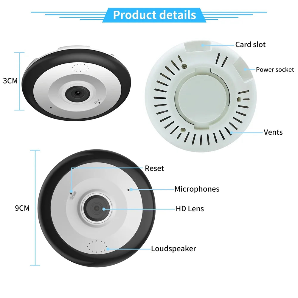 360 Panoramic WIFI MINI Surveillance Wireless Camera