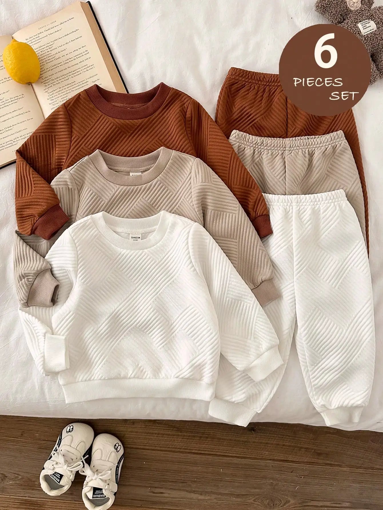 6pcs Set Baby Boy & Girl Cute Cartoon Outfits