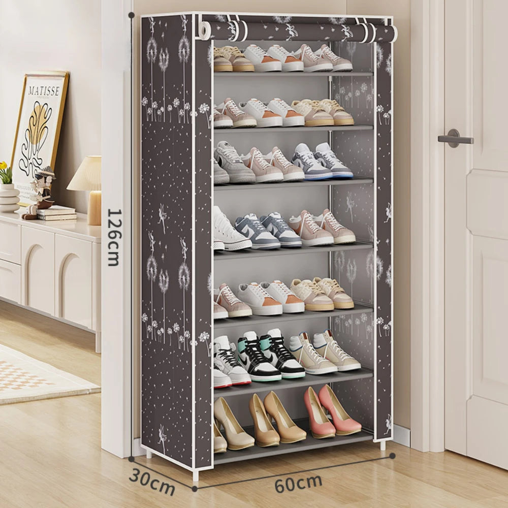 Multilayer Dustproof Space-Saving Shoe Rack Organizer