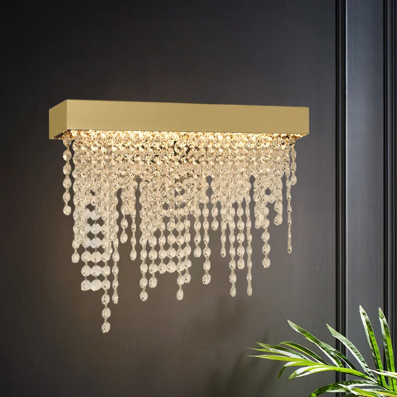 Modern Crystal Wall Sconce For Bedroom