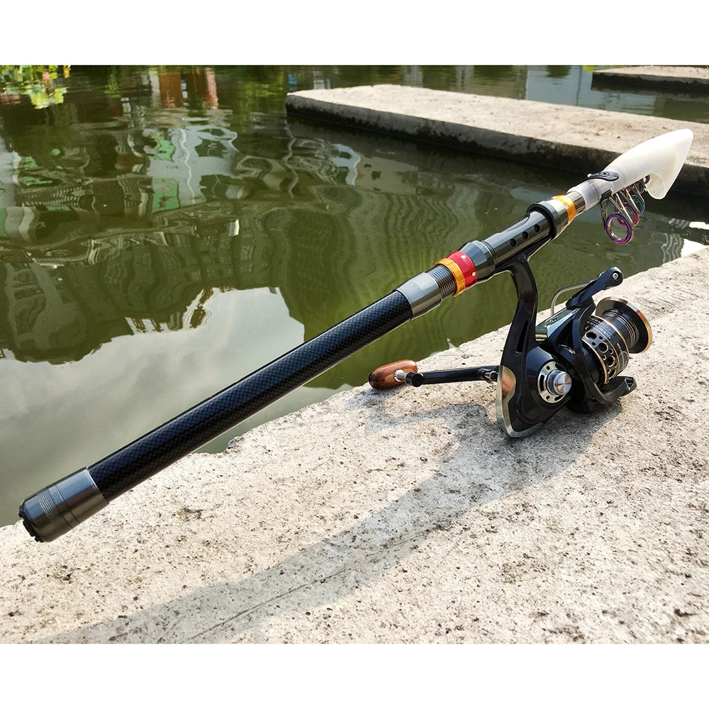 1.8-3.6m Spinning Fishing Rod Reel Combo