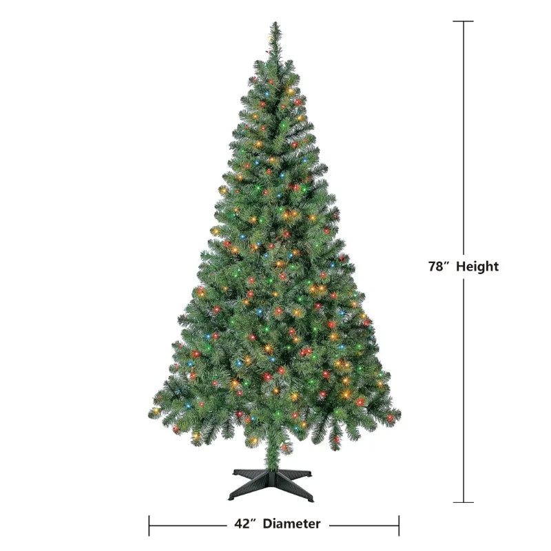 6.5 ft Pre-Lit Madison Pine Artificial Christmas Tree