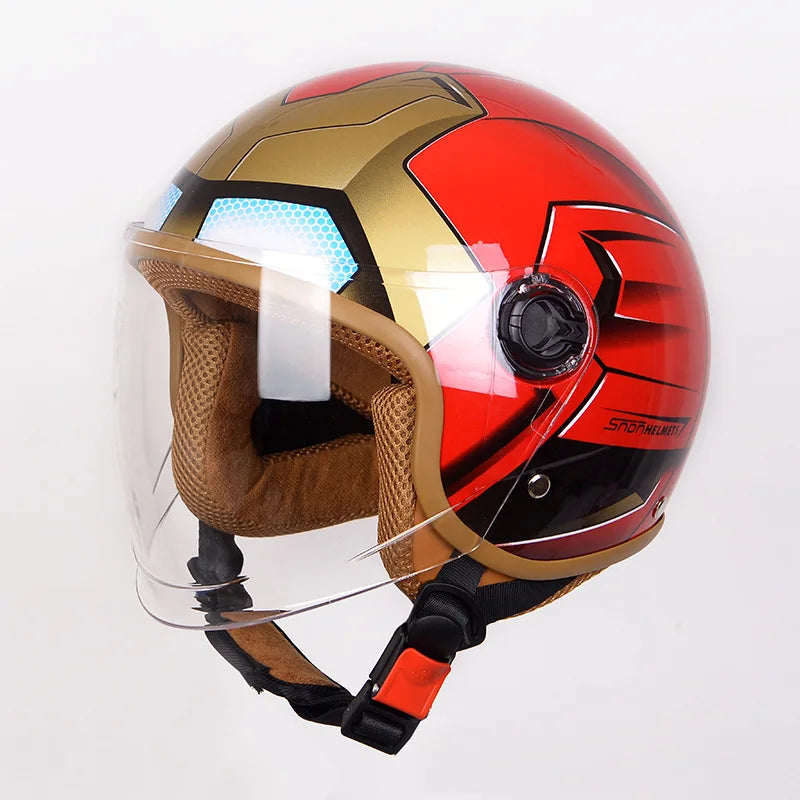 Cartoon Kids Motorcycle Helmet Super Hero