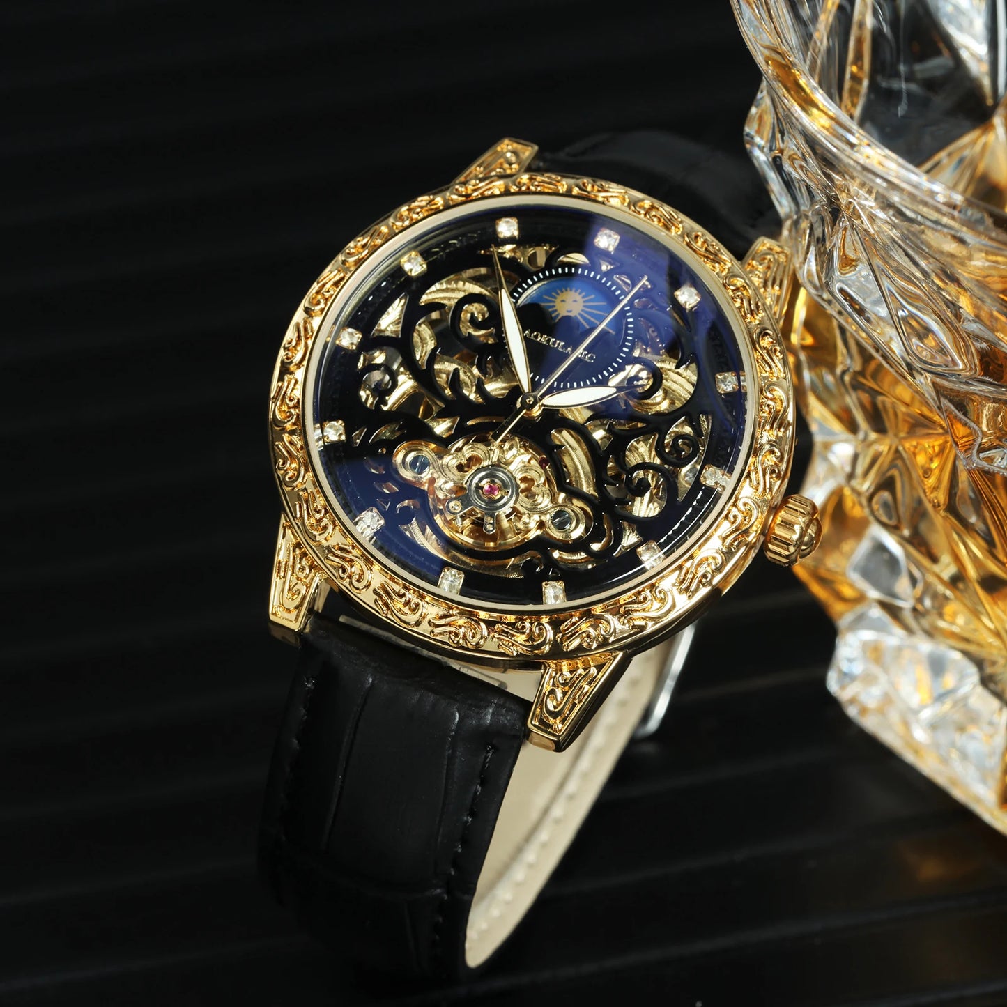 Tourbillon Skeleton Automatic Mechanical Watch