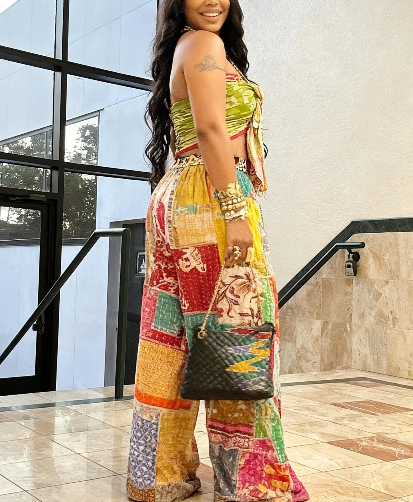 Color-Block Casual Fashion Overalls