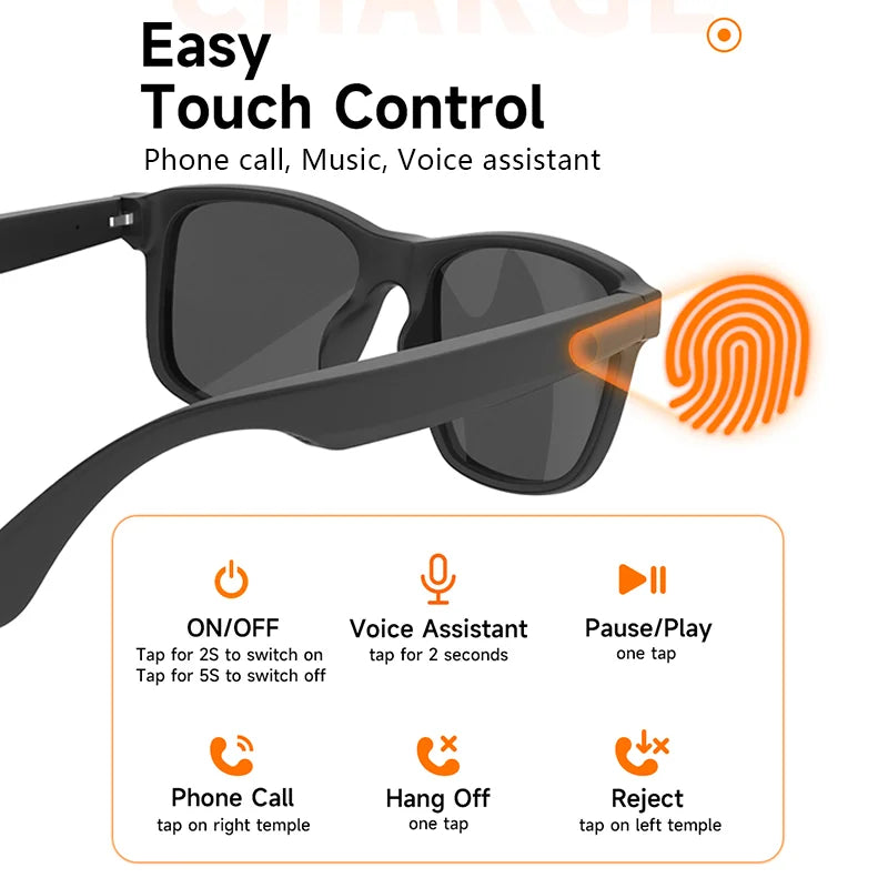 New smart glasses, voice call, listen to music, touch operation