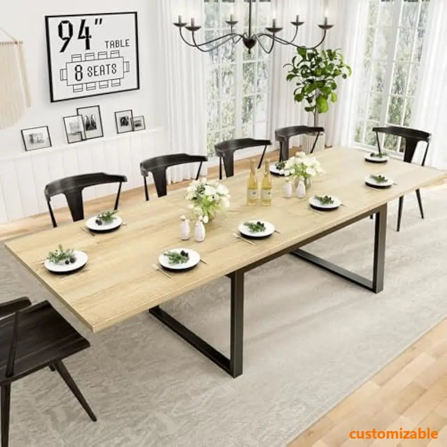 8 to 10 Person 94" Expandable Dinning Table
