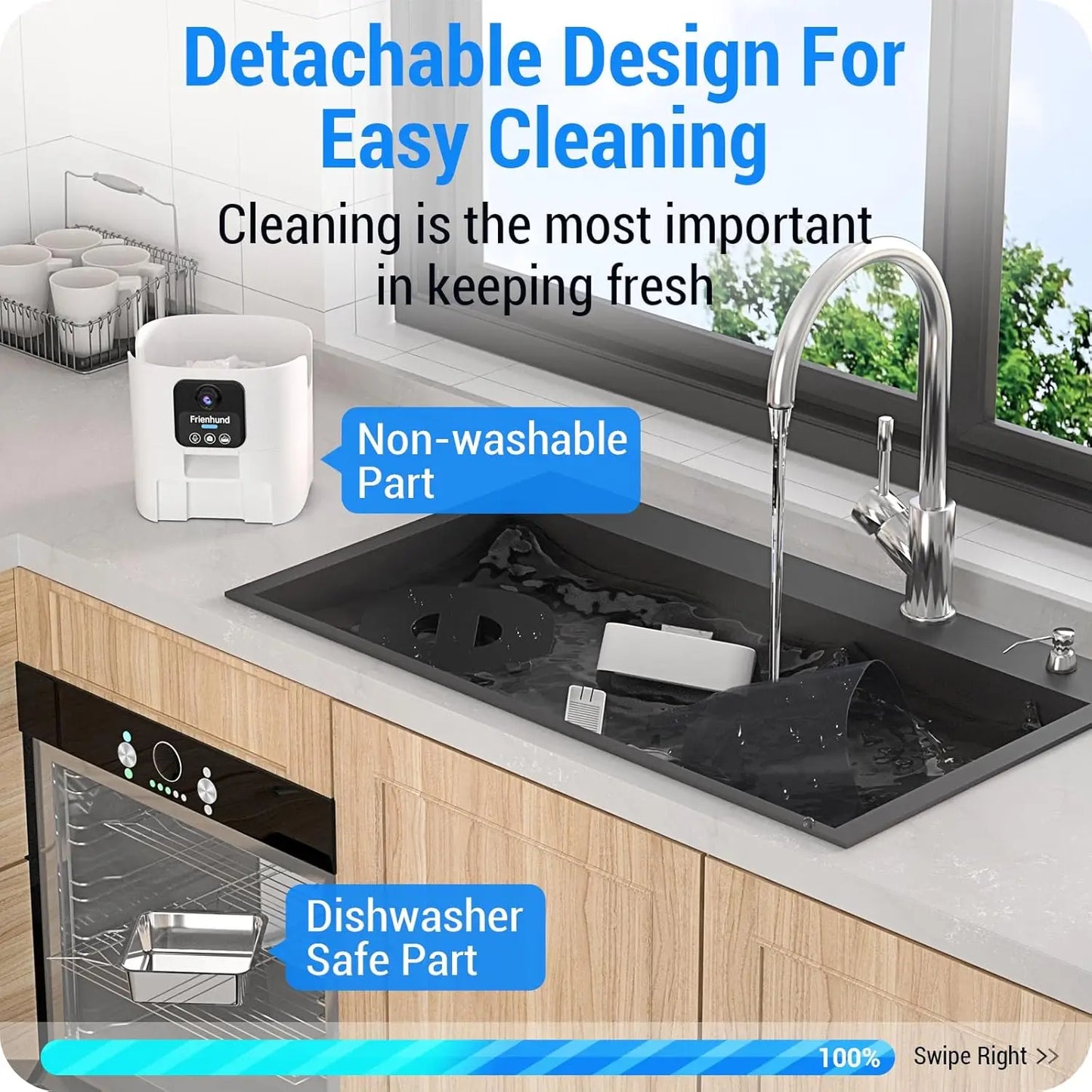 Smart Camera Automatic Cat Feeder 1080P HD Live View