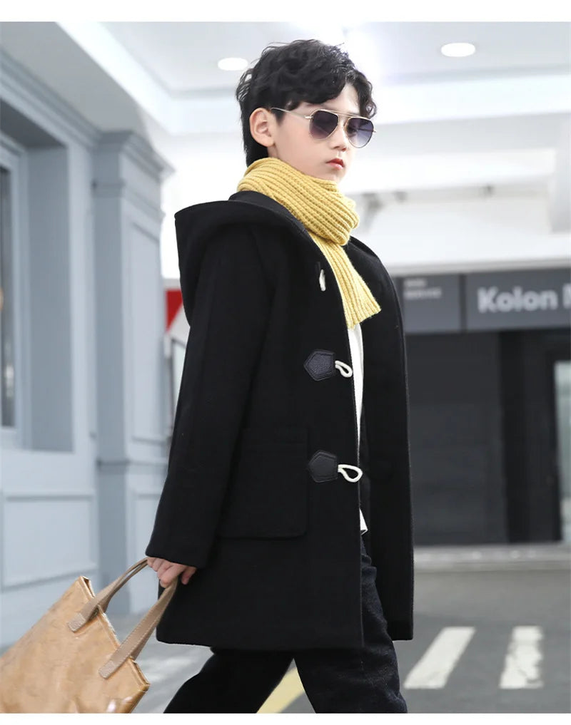 Boys Wool Coat Autumn Spring Fashion