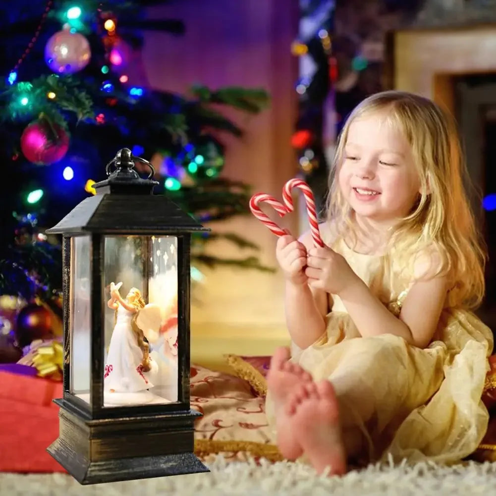 Christmas Santa Lantern Wind Lights Merry Christmas Decoration