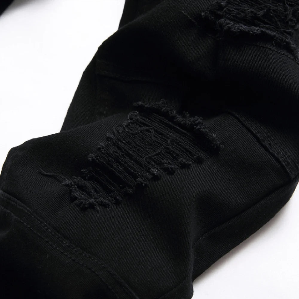 Men Black Stretch Fit Jeans