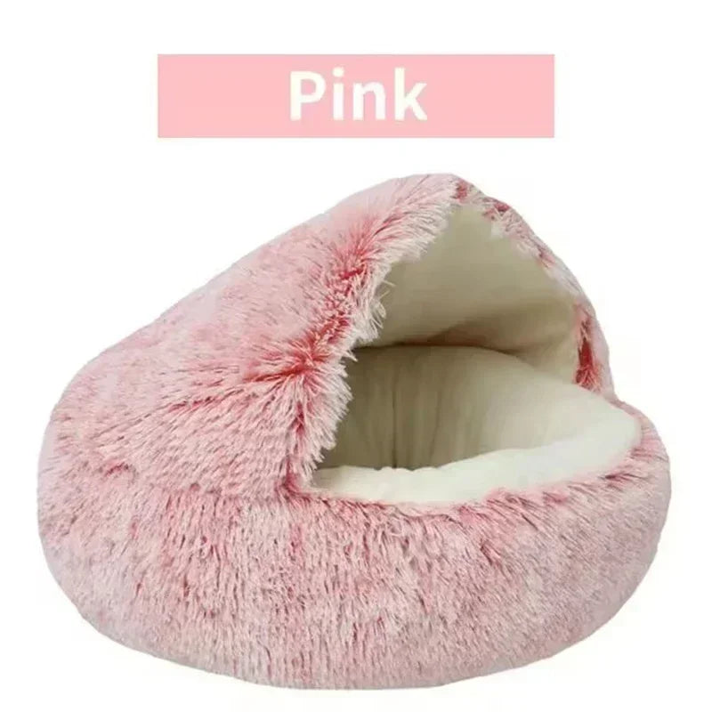 Plush Round Cat Bed Pet Mattress Warm Soft Comfortable