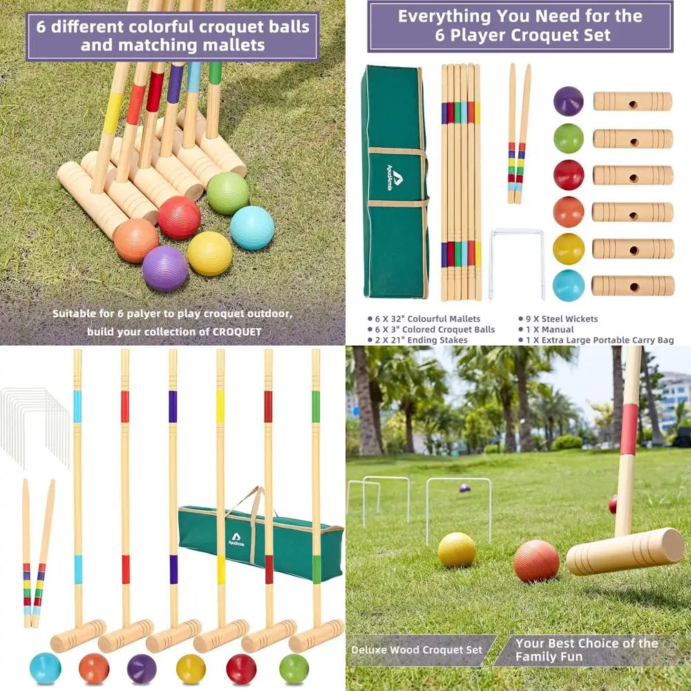 32In Six Player Croquet Set