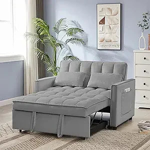 65'' Convertible Sleeper Sofa Bed with Adjustable Backrest