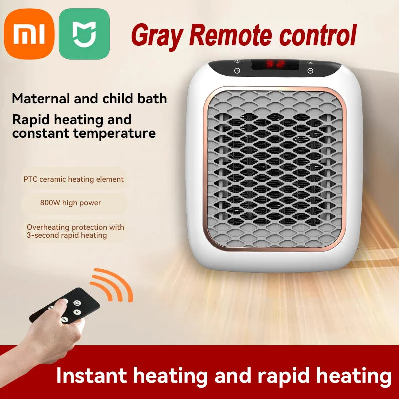1200W Portable Remote Control Electric Heater Low Consumption