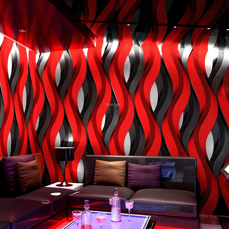 High-End Karaoke Hall 3D Reflective Wallpaper