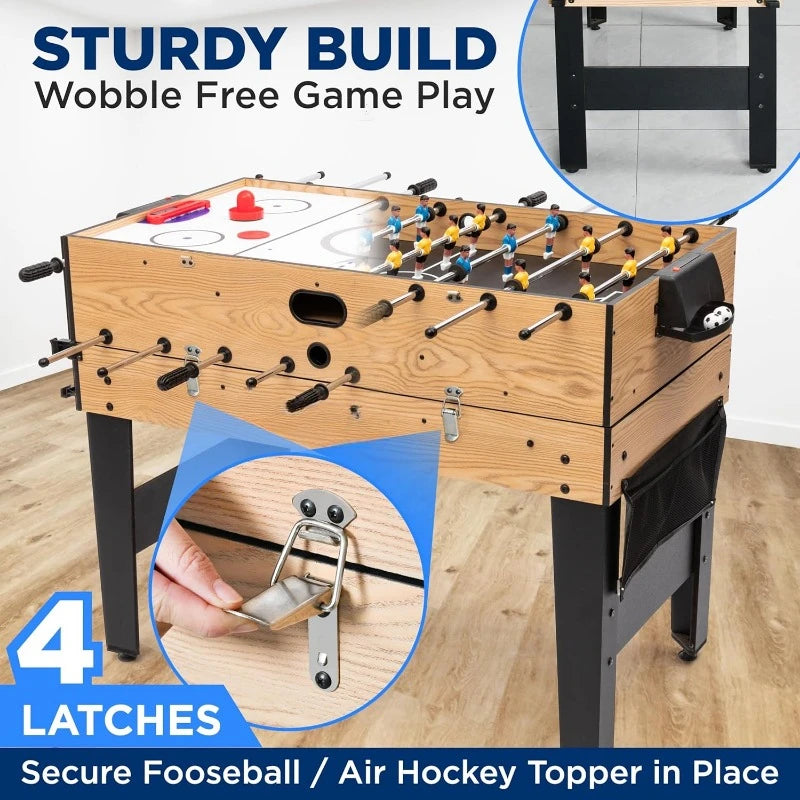 48" 6-in-1 Multi Game Table, Full-Size Indoor and Outdoor